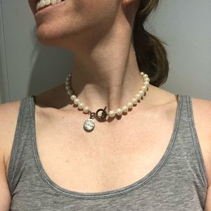 ralph lauren pearl choker necklace